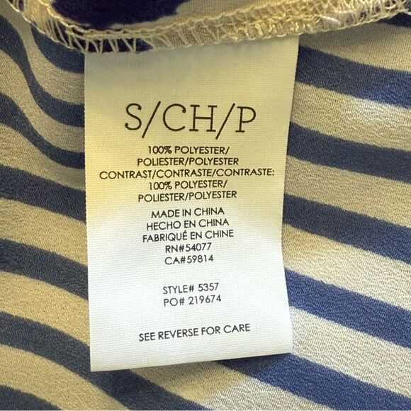 CAbi Bonita Floral Stripes Hi Lo Tunic Tank Top Size Small - Picture 10 of 10